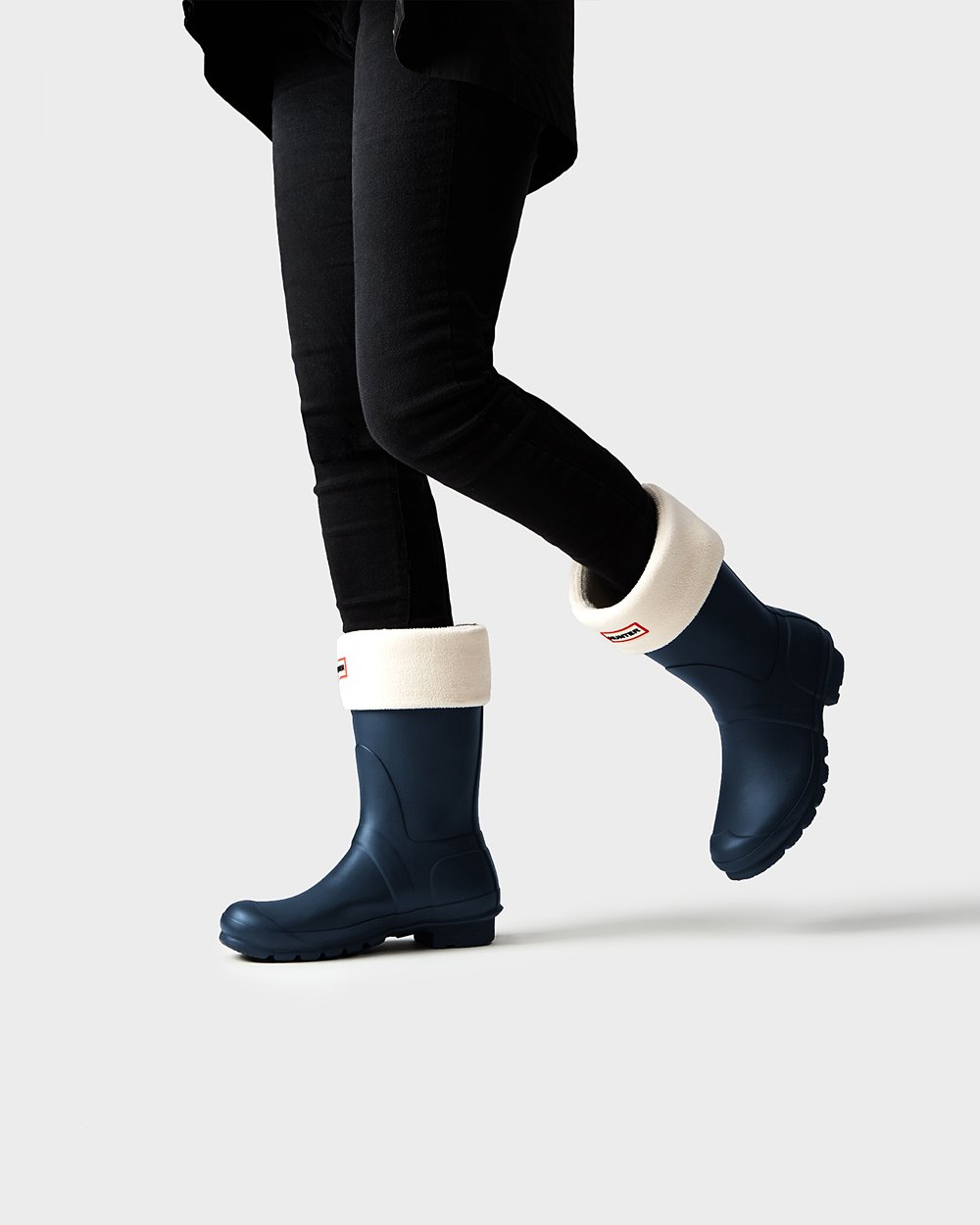 Galochas Curtas Hunter Feminina Azul Marinho - Original - 82YICSXBT